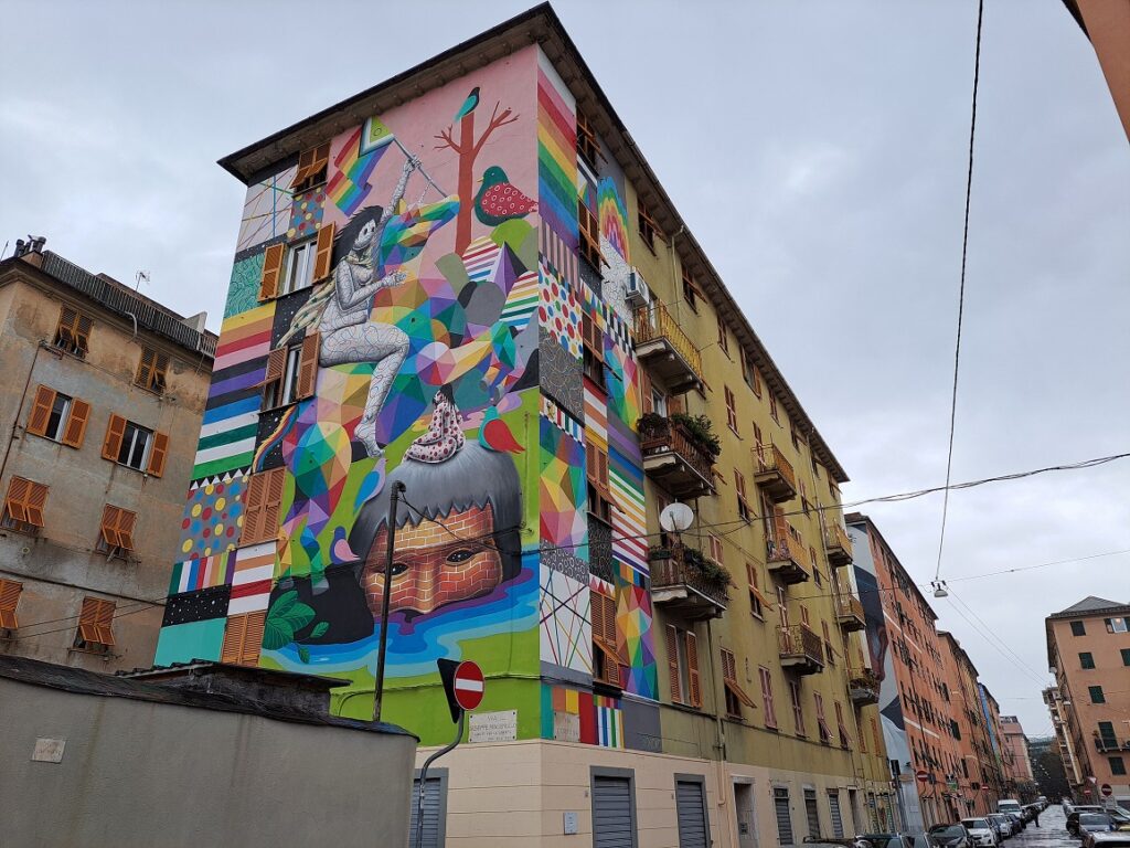 Uno dei murales di Certosa. Domenica 1 il tour gratuito